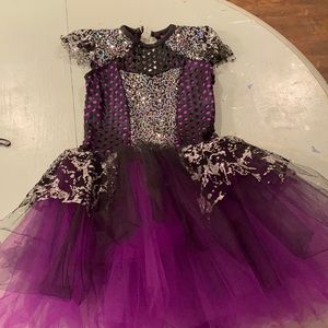 Purple and black tutu leotard costume